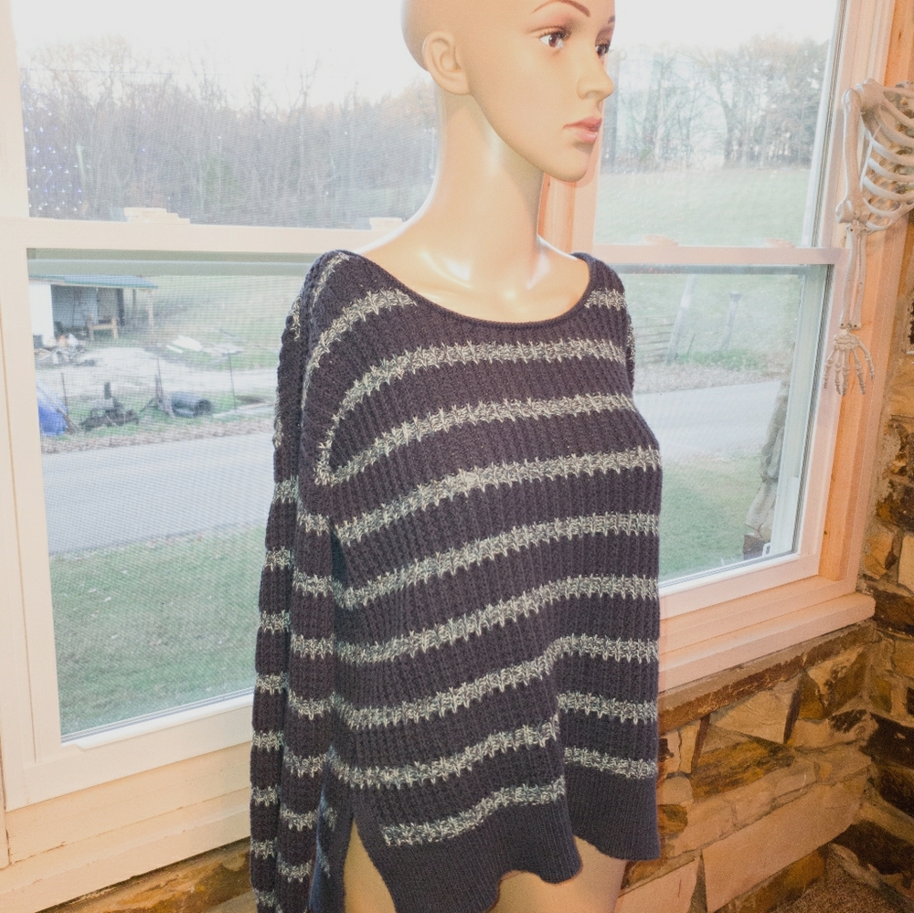 Calvin Klein Blue Striped Sweater